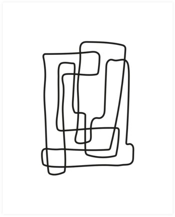 Abstrakt Linjeprint Vægdekoration Woood Exclusive Lines H45 5xb35   Cm