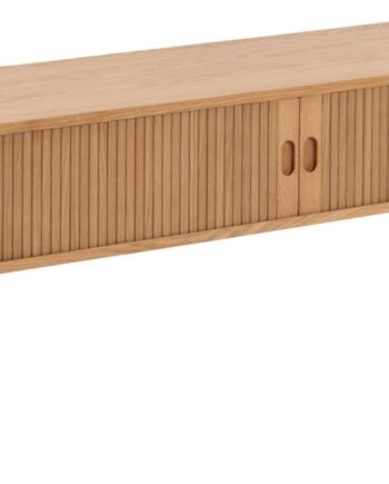 Act Nordic Langley Tv-bord     Lamelfront Og   Skydelåger Natur Egefinér Og Eg  140x40x45