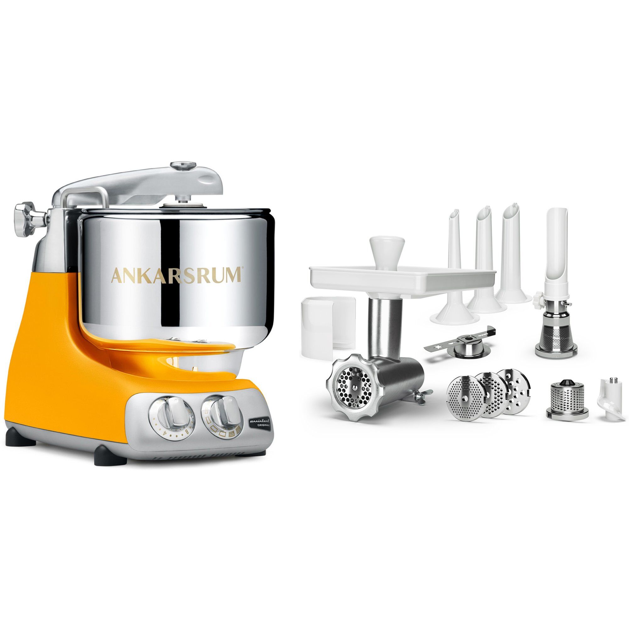 Ankarsrum Assistent Akm 6230 Røremaskine Komplet Kødhakker Sunbeam Yellow
