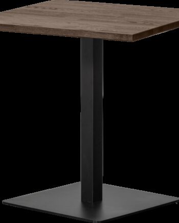 Cafébord   Småspisebord Woood Tablo  Limet Eg Med Fingerjoint Kashmir Brun  Sort Pulverlakeret Metalstel  80x80x74 Cm  Fsc Mix