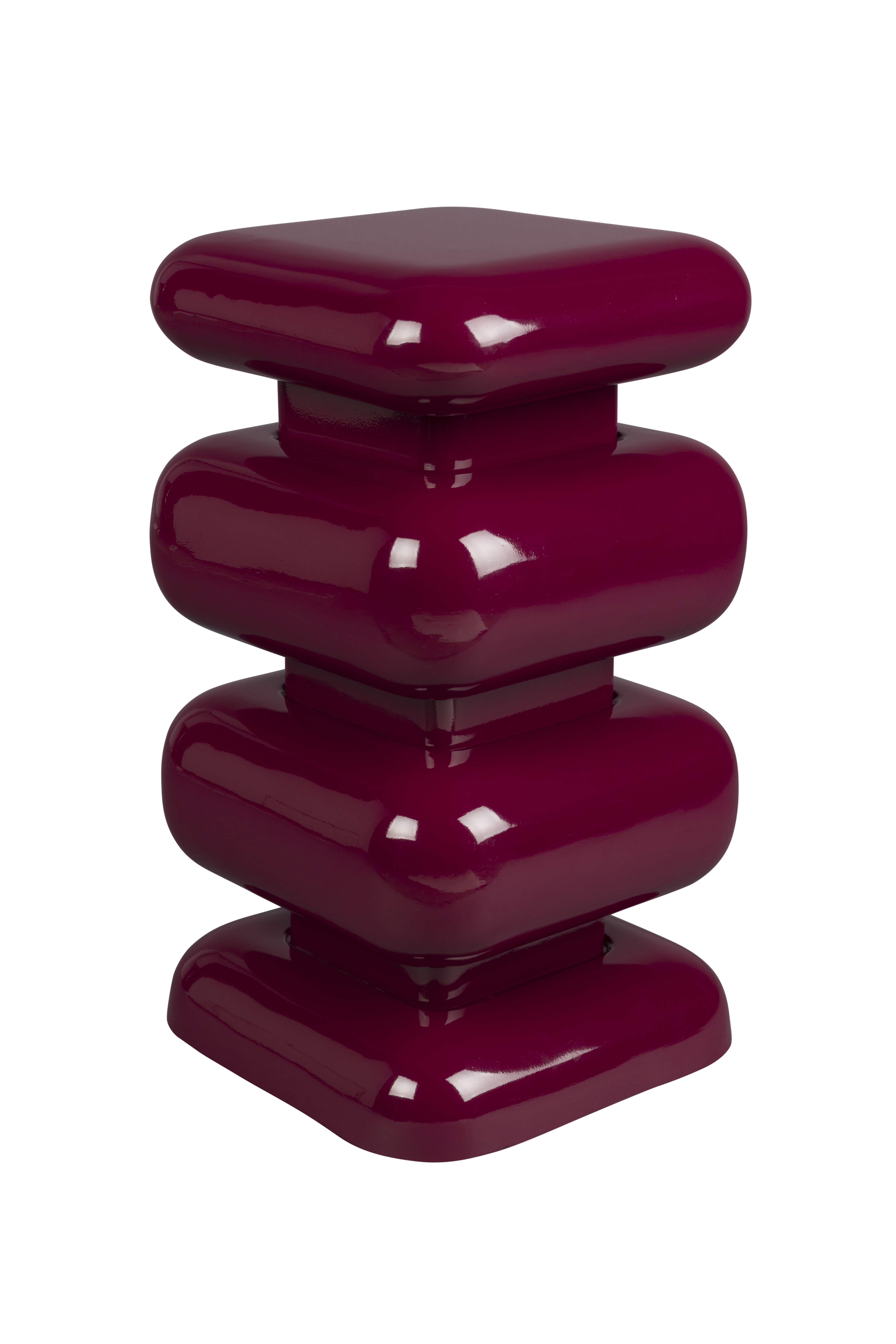Dutchbone Stubby Sidebord  Kvadratisk Bordeaux Jern  29x29