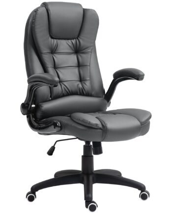 Ergonomisk Kontorstol Med Foldbare Armlæn Og Hvilefunktion  Mørkegrå