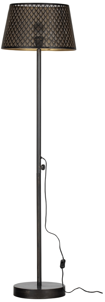 Gulvlampe Woood Exclusive Kars Art Deco Sort Messing Jern 161 Cm E27