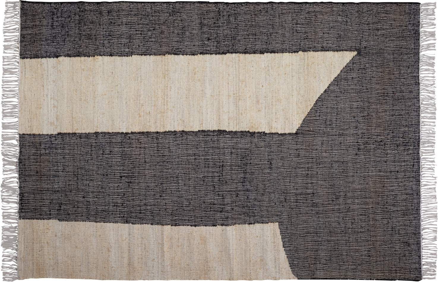 Gulvtæppe Woood Exclusive Lias Jute Bomuld 200x300 Cm Natur Sort