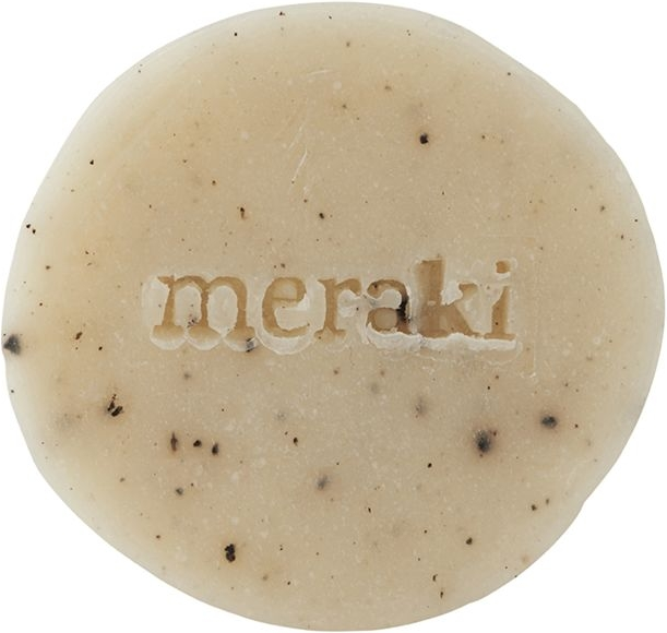 Håndsæbe Meraki Sesame Scrub Sæbebar 20g Elfenben Med Snor Skånsom Eksfoliering Med Grøn Mynte Cedertræ Eukalyptus
