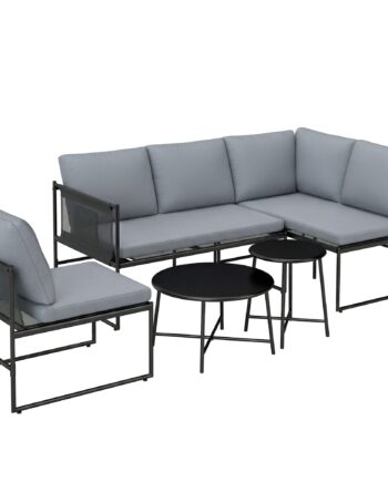 Havemøbelsæt   -  Personer  Med Havesofa  Sofabord  Stol  Aftagelige Og Vaskbare Hynder  Sidelomme