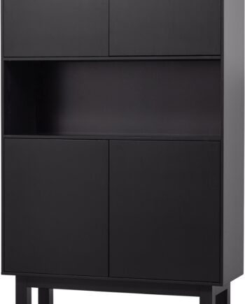 Highboard Højskab Woood Exclusive Finca H170ã B110ã D40 Cm Sort Mat