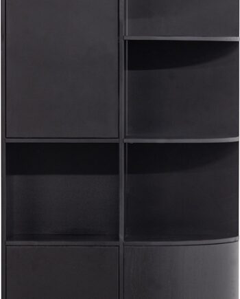 Highboard Woood Exclusive Finca Mat Sort Buet Opbevaringsskab   Fyrretræ 210x78x40 Cm