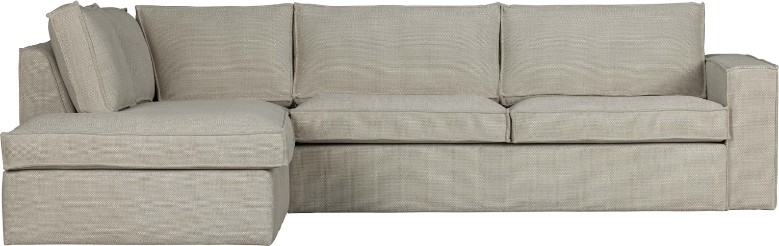 Hjørnesofa Venstrevendt Woood Freddie Natur Polyester Bouclé 197x283x90 Cm