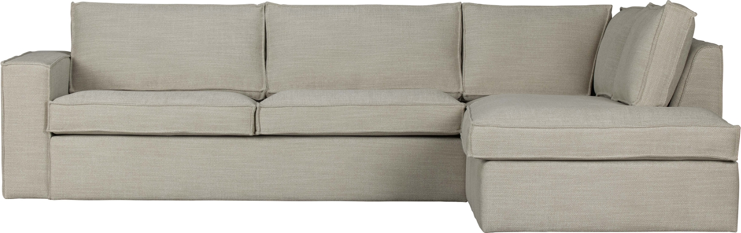 Hjørnesofa Woood Freddie Højrevendt Bouclé Polyester Natur 90ã 283ã 197 Cm