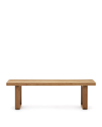 Kave Home Canadell Havebænk  Rektangulær Natur Genbrugs Teaktræ  170x35