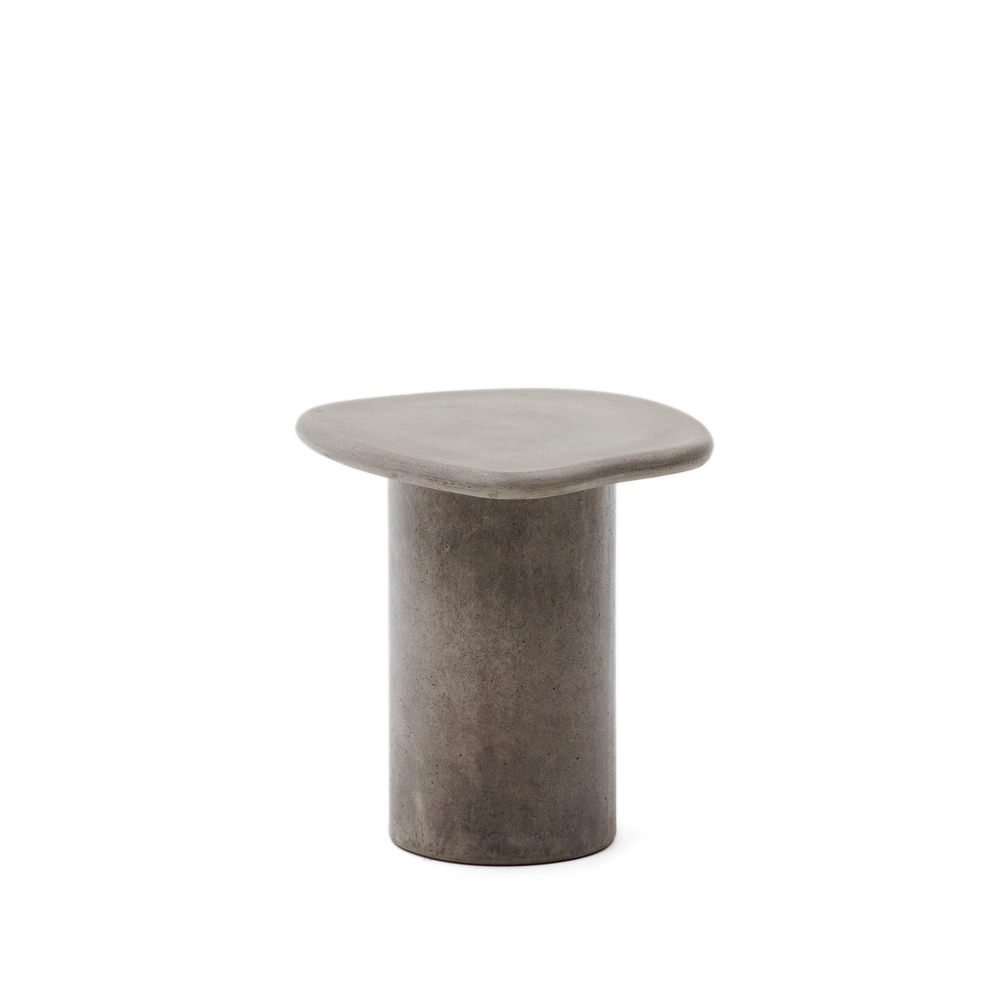 Kave Home Macarella Udendørs Lounge Sidebord Organisk Grå Cement 48x47