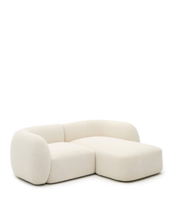 Kave Home Martina   Pers  Modul Sofa     Højre Chaiselong Ecru Chenille Stof  230cm