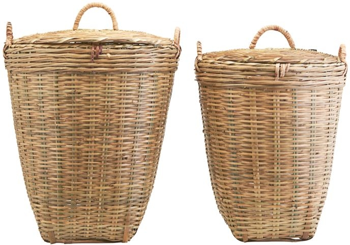 Kurvesæt Meraki Tradition Bambus Natur Opbevarings- Og Vasketøjskurve ø40 45xh48 58 Cm