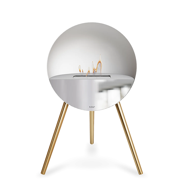Le Feu Eye Bioethanolpejs Hvid Rose Gold Ben Hvid Top Spejl Front : Erling Christensen Møbler