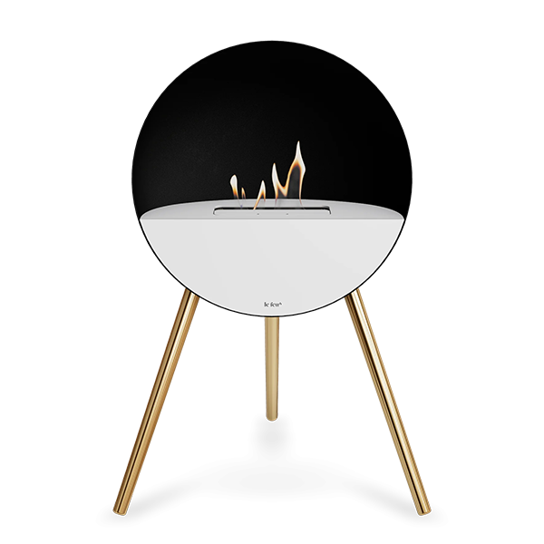 Le Feu Eye Bioethanolpejs Sort Rose Gold Ben Hvid Top Hvid Front : Erling Christensen Møbler