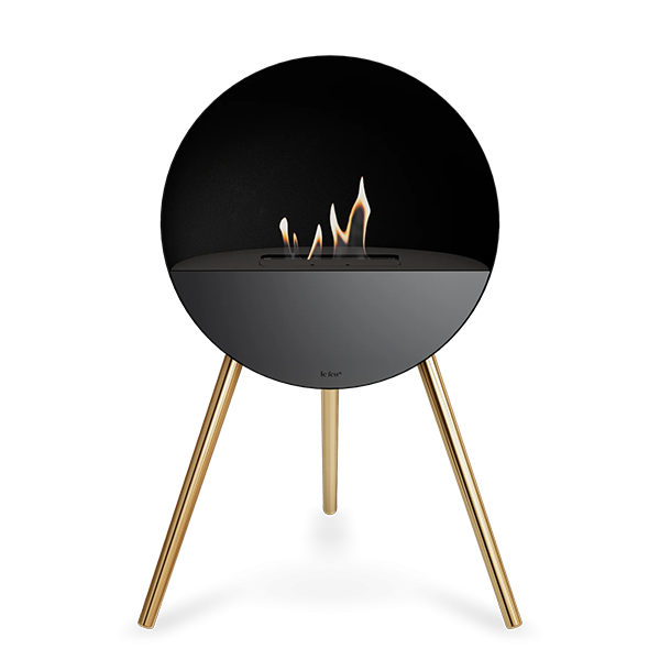 Le Feu Eye Bioethanolpejs Sort Rose Gold Ben Sort Top Sort Front : Erling Christensen Møbler