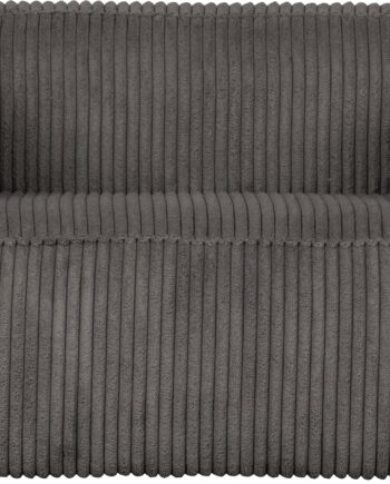 Loungestol Lænestol Woood Exclusive Bean   Mørkegrå Ribstribet Polyester Med Fsc-treramme H74xb146xd98 Cm