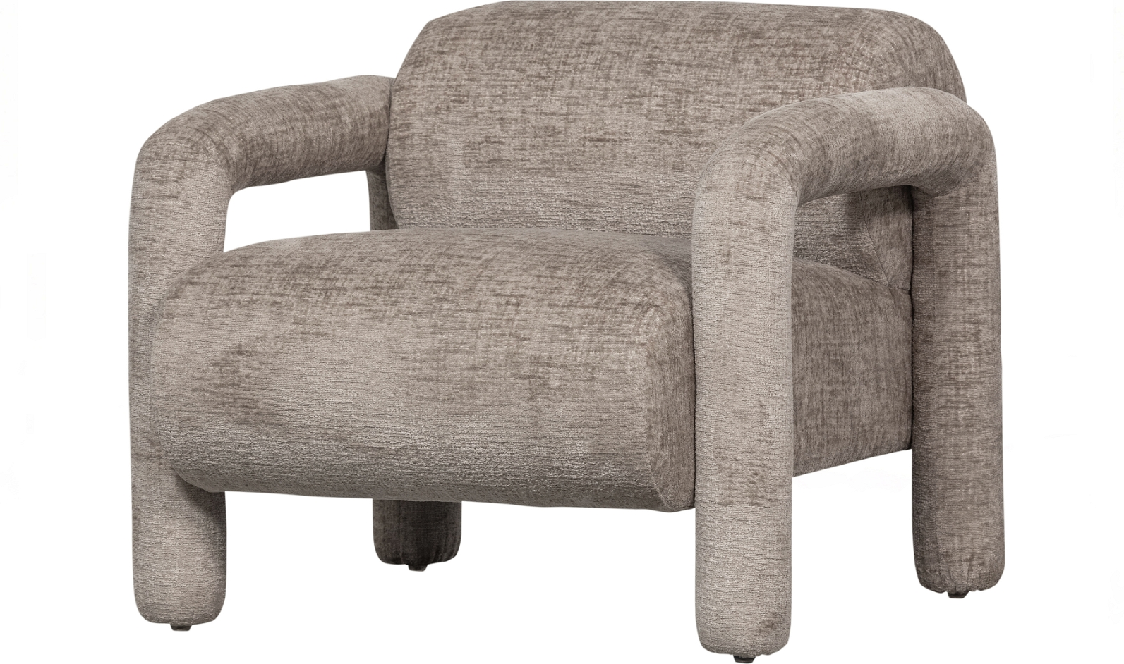 Loungestol Lenny Fra Woood Exclusive Sandfarvet Fløjlslænestol 100 Polyester
