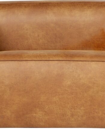 Loungestol Woood Bean Lysebrun Læderlook Fsc-certificeret Robust Design