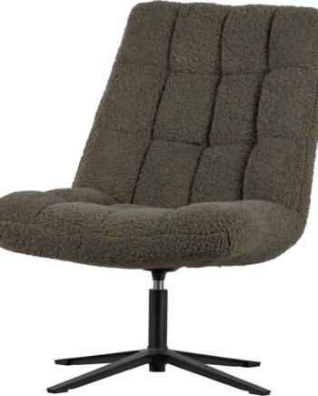 Loungestol Woood Job Drejestol Grøn Polyester Teddy Gogo H101xb70xd85 Cm