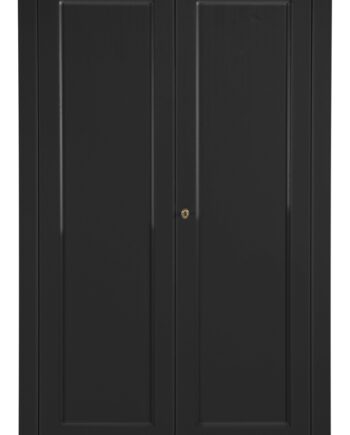 Opbevaringsskab Med Låger Woood Isabel   Fsc-certificeret Fyrretræ   Sort  H191ã B118ã D47 Cm