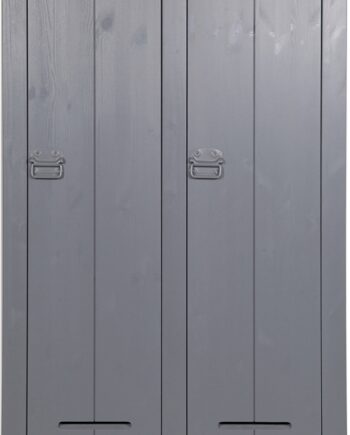 Opbevaringsskab Med Låger Woood Kluis Gråt Børstet Fyrretræ 190x95x44 Cm