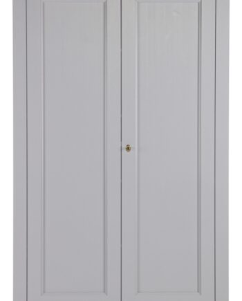 Opbevaringsskab Woood Isabel   Massiv Fsc-certificeret Fyrretræ  Betongrå H191xb118xd47 Cm