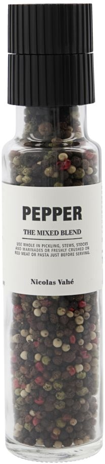 Peberblanding Nicolas Vahé Pepper The Mixed Blend Glaskværn ø5ã 23 Cm Sort