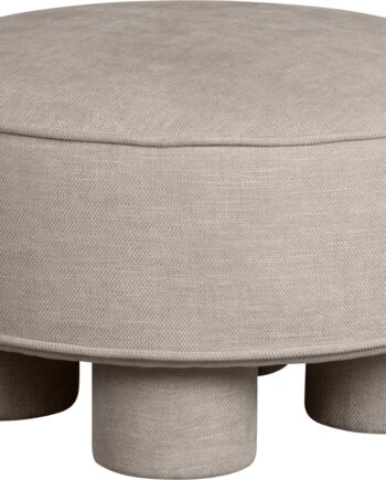 Puf Pouf Woood Exclusive Bodi ø60ã 37 Cm Naturfarvet Chenille Til Stue