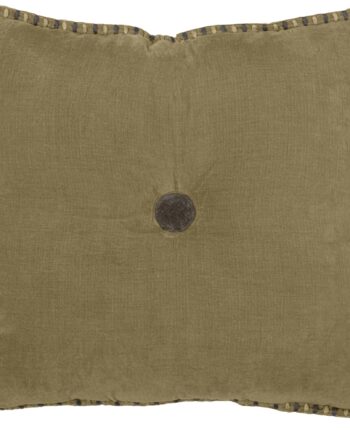 Pyntepude Woood Exclusive Levy 45x45 Cm Grøn Mikrovelour Med Broderet Kant Og Knude