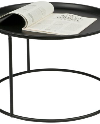 Sidebord Småbord Woood Ivar Sort Metal  ø56   H37   Cm