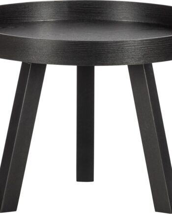 Sidebord Woood Beira ø60 Cm Mat Sort   Moderne Småbord   Mdf   Massivt Fyrretræ