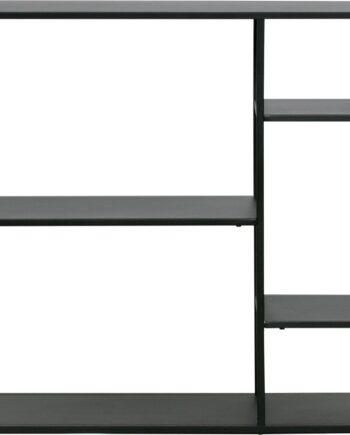 Sidebord Woood Exclusive June Med   Hylder  Sort Lakeret Metal  87 5ã 120ã 35 Cm