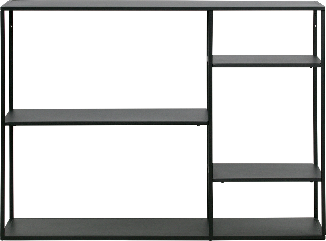 Sidebord Woood Exclusive June Med Hylder Sort Lakeret Metal 87 5ã 120ã 35 Cm