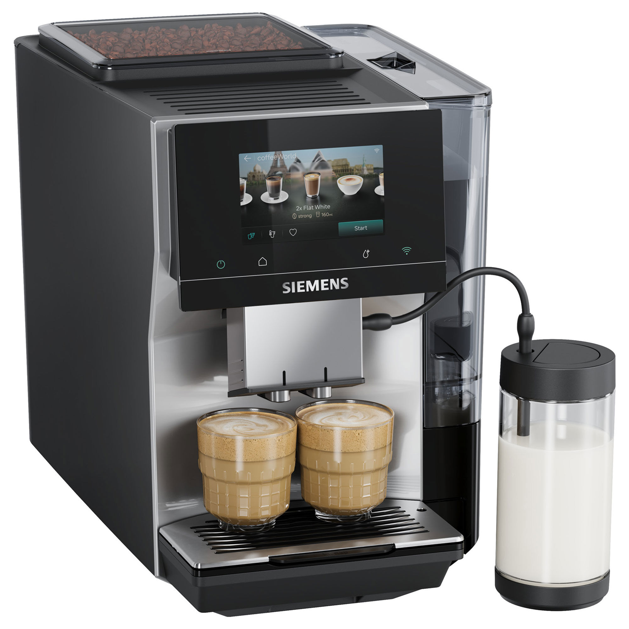 Siemens Eq700 Iaroma Tp725em7 Fuldautomatisk Espressomaskine  Rustfrit Stål