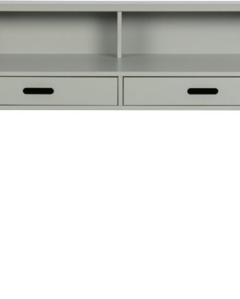Skrivebord Woood Connect   Fsc-certificeret Fyrretræ  Betongrå 112x55x93 Cm Med   Skuffer
