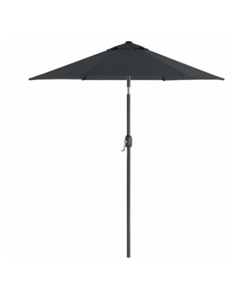 Songmics Gpu202g01 Parasol     Upf 50  Solsejl  30â  Hældning   Håndsving  Uden Fod Grå Polyester Og Stål