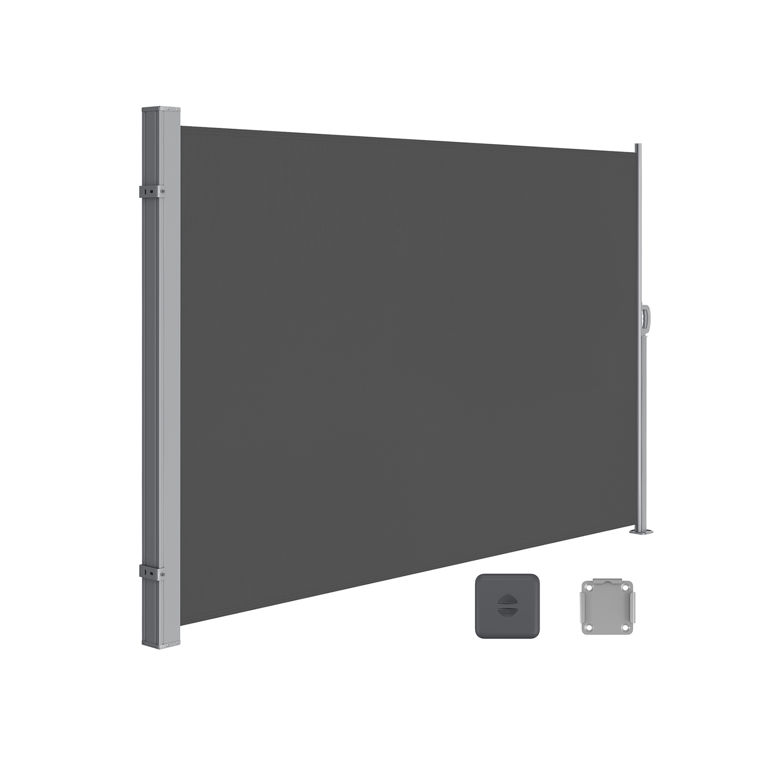 Songmics Gsa589g01 Sidemarkise Til Haven Antracitgrå Pvc Og Metal  180x450