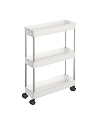 Songmics Ksc007w01 Rullevogn       Hylder  Hjul Hvid Polypropylen Og Stål