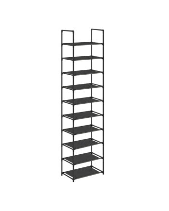 Songmics Lsh010b02 Skohylde     10 Hylder Sort Non-woven Stof Og Stål   :173
