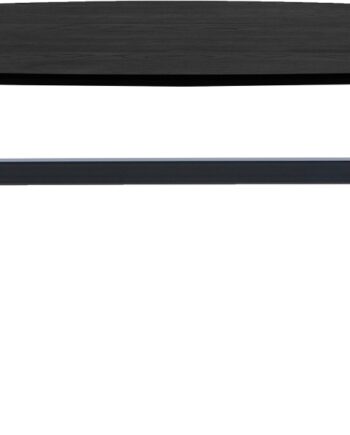 Spisebord Woood Exclusive Bruno Oval 220x100x75 Cm Mat Sort Mdf Stål Til  -  Pers