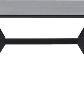 Spisebord Woood Exclusive Bruno   Sort Mat Mdf   Stålramme  200x90 Cm Til  -  Personer