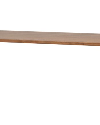 Spisebord Woood Jimmy Plankebord   Valnødsfinér Med Matte Sorte Metalben  200x90 Cm