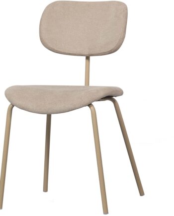Spisebordsstol Woood Exclusive Link Sandfarvet Med Slanke Metalben Og Ella-stof H78ã B45ã L54 Cm