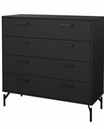 Tvilum Dana Kommode Med   Skuffer  Matt Black  98     39     95   Cm