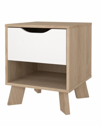 Tvilum Ikast Natbord   Skuffe  Jackson Hickory   Hvid  40     39     47   Cm