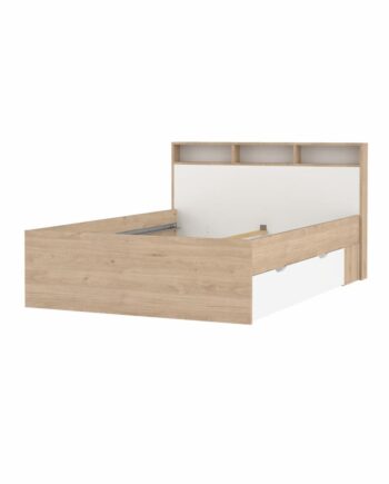 Tvilum Ikast Seng Med   Skuffer 140x200  Jackson Hickory   Hvid  149     216   96   Cm