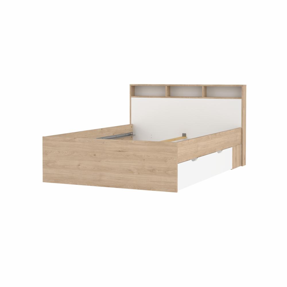 Tvilum Ikast Seng Med Skuffer 140x200 Jackson Hickory Hvid 149 216 96 Cm