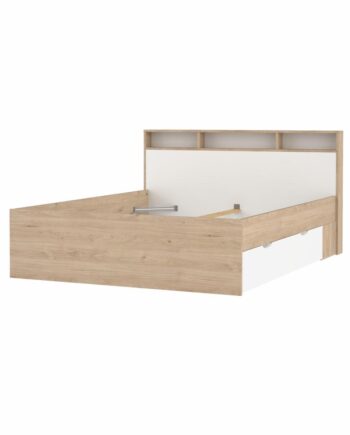 Tvilum Ikast Seng Med   Skuffer 160x200  Jackson Hickory   Hvid  169     216   96   Cm